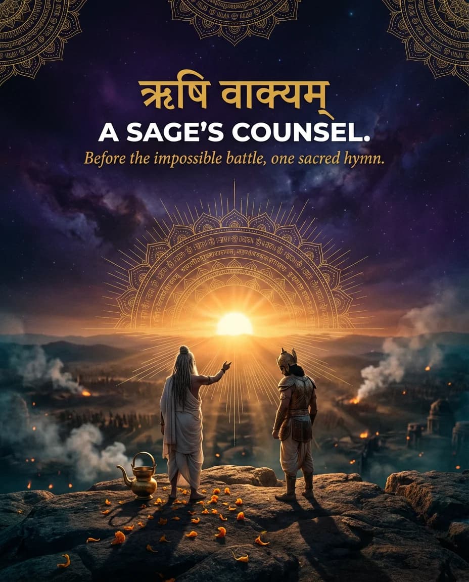 Sage Agastya teaching the Aditya Hrudhayam to Lord Rama