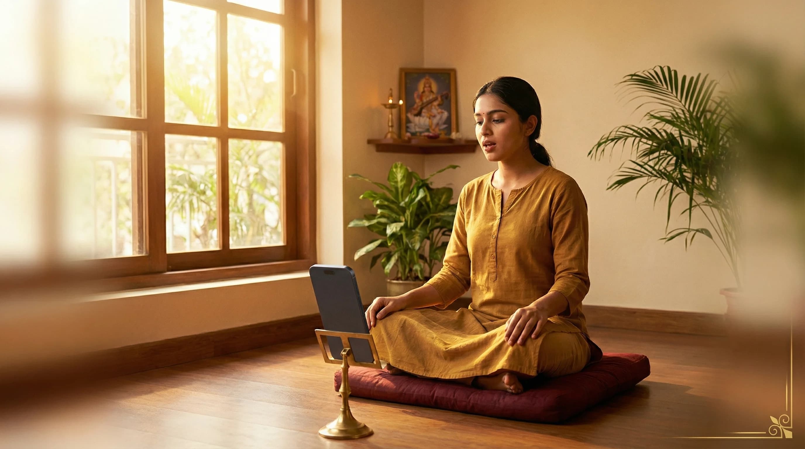 Practice Mode — AI-guided pronunciation feedback on a mantra