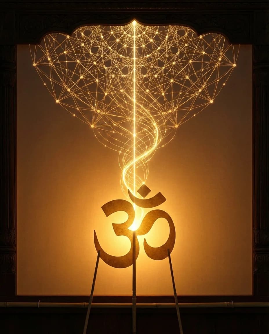 The cosmic vibration of Om — origin of all Sanskrit syllables